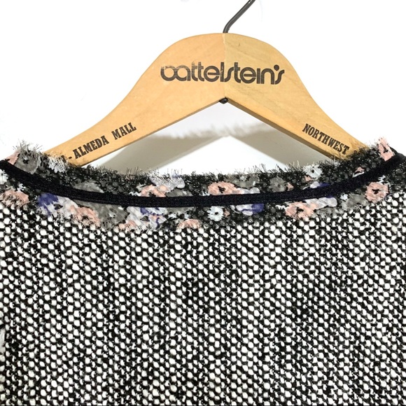 BCBGeneration Tweed Blazer with Floral Trim - Picture 7 of 8